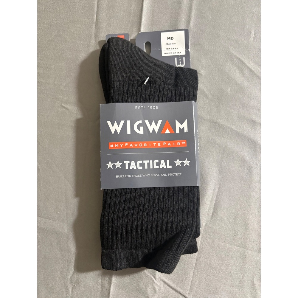 Wigwam Tactical Ultimax Tech Crew Socks Black MD F8031 Mens 5-9.5 Womens 6-10